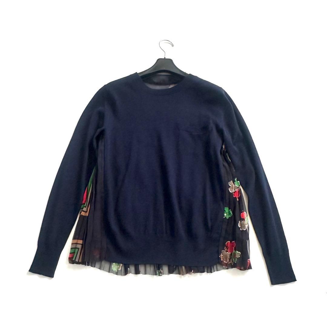 Sacai サカイ　バックプリーツニット