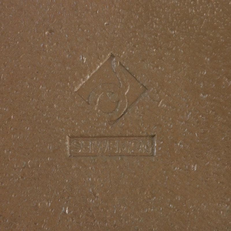 茶道具　唐銅　向鶴文　香合　共箱　V　9476