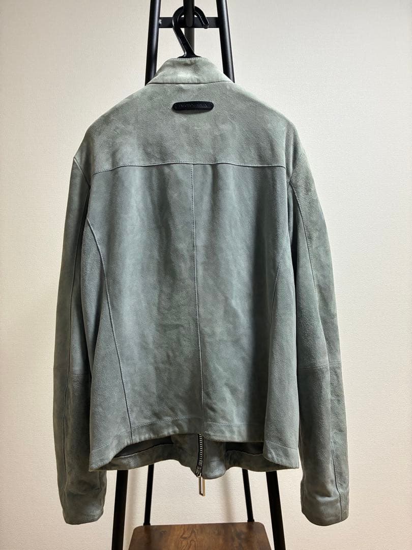 EMPORIO ARMANI レザー スウェード ジャケット 46 やぎ革