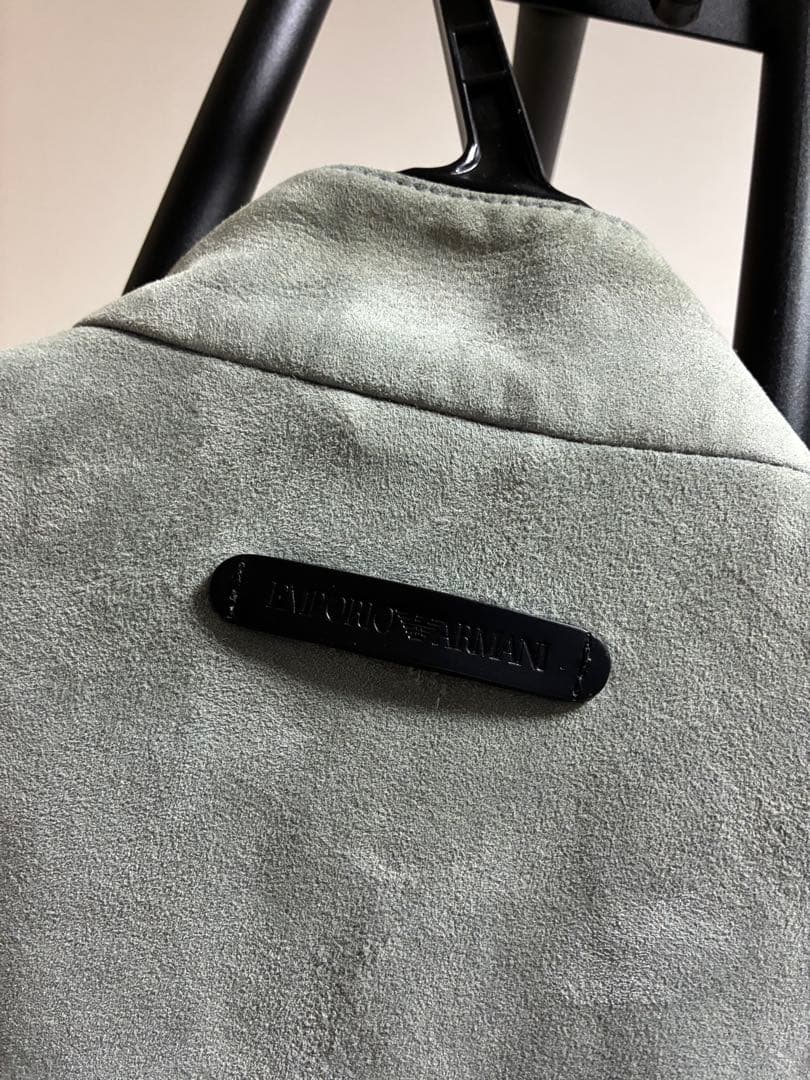EMPORIO ARMANI レザー スウェード ジャケット 46 やぎ革