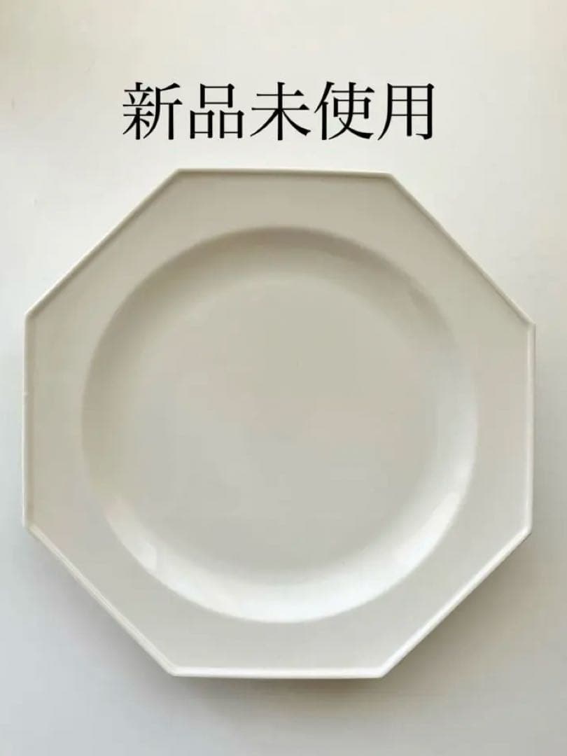 石川隆児　Octogonal Plate オクトゴナル　プレート　八角皿　白　大