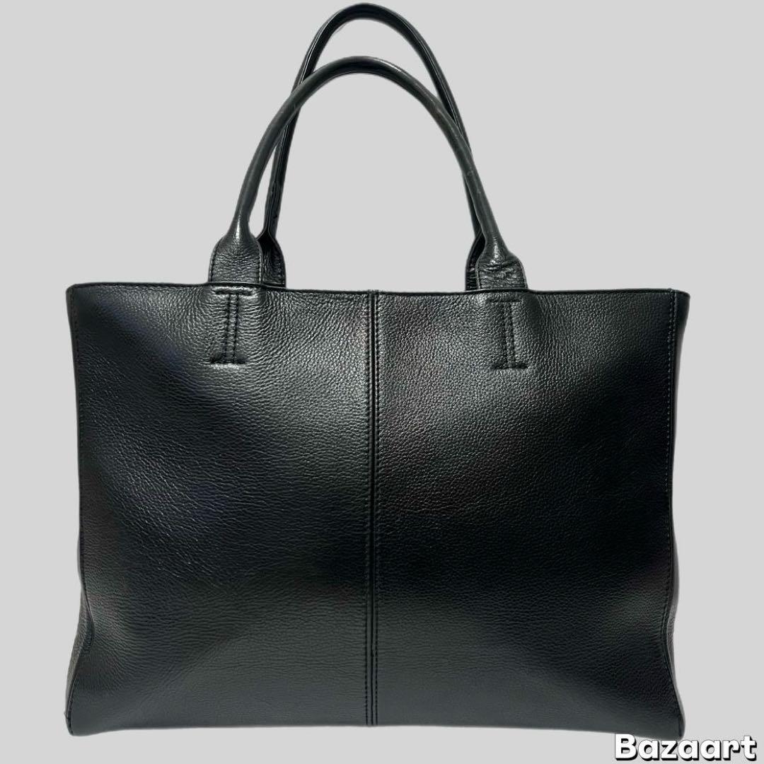極美品✨️SHIPS シップス レザー トートバッグ 黒 A4収納 肩掛け
