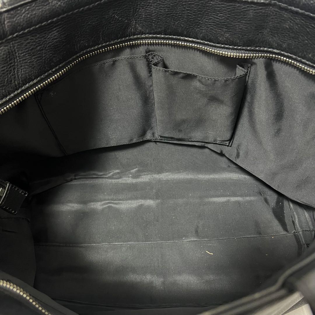 極美品✨️SHIPS シップス レザー トートバッグ 黒 A4収納 肩掛け