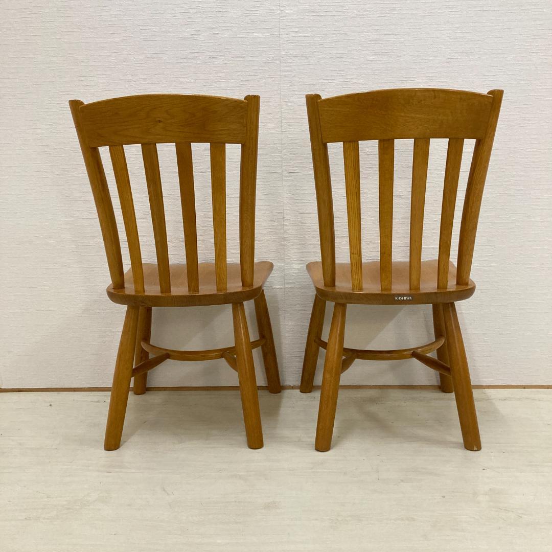 【柏木工】ダイニングチェア　椅子　ウインザーチェア　２脚セット