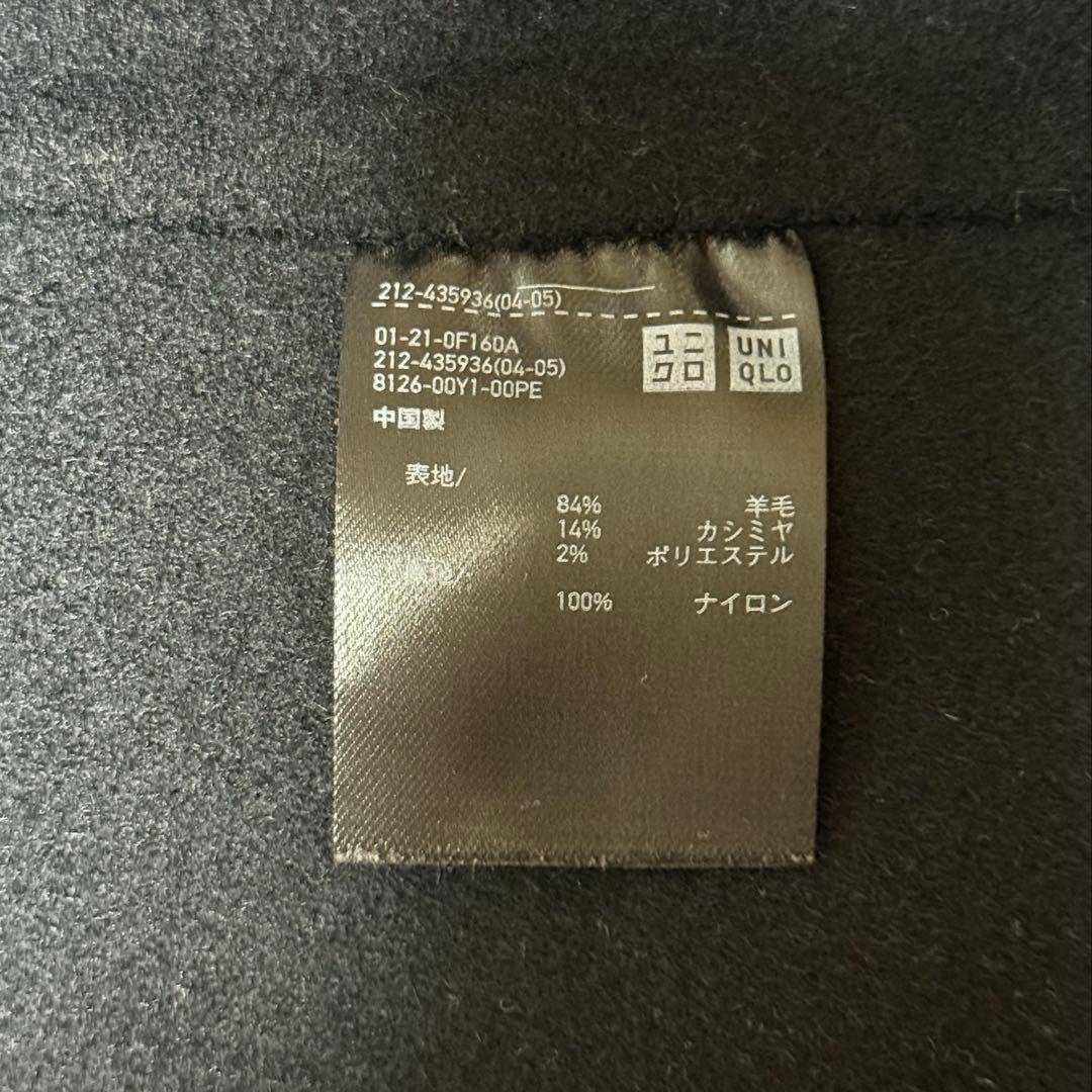 UNIQLO ジルサンダー +J ブラックカシミヤブレンドチェスターコート