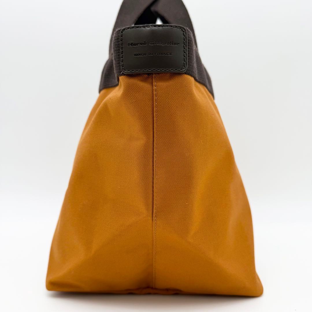 【未使用級】エルベシャプリエ 707C コーデュラ舟型トート ブリック× モカ