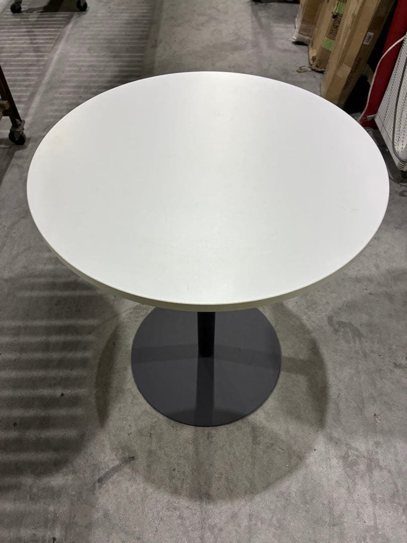 円形サイドテーブル ホワイト