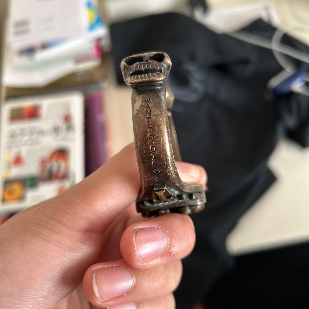 50s スカル バングル ビンテージ 真鍮 アクセサリー