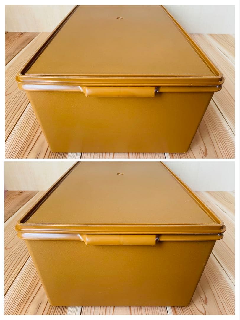 2個セット/送料込み/タッパーウェア/ディープ/ロングスーパーケース/セピア