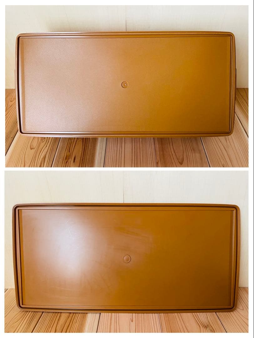 2個セット/送料込み/タッパーウェア/ディープ/ロングスーパーケース/セピア