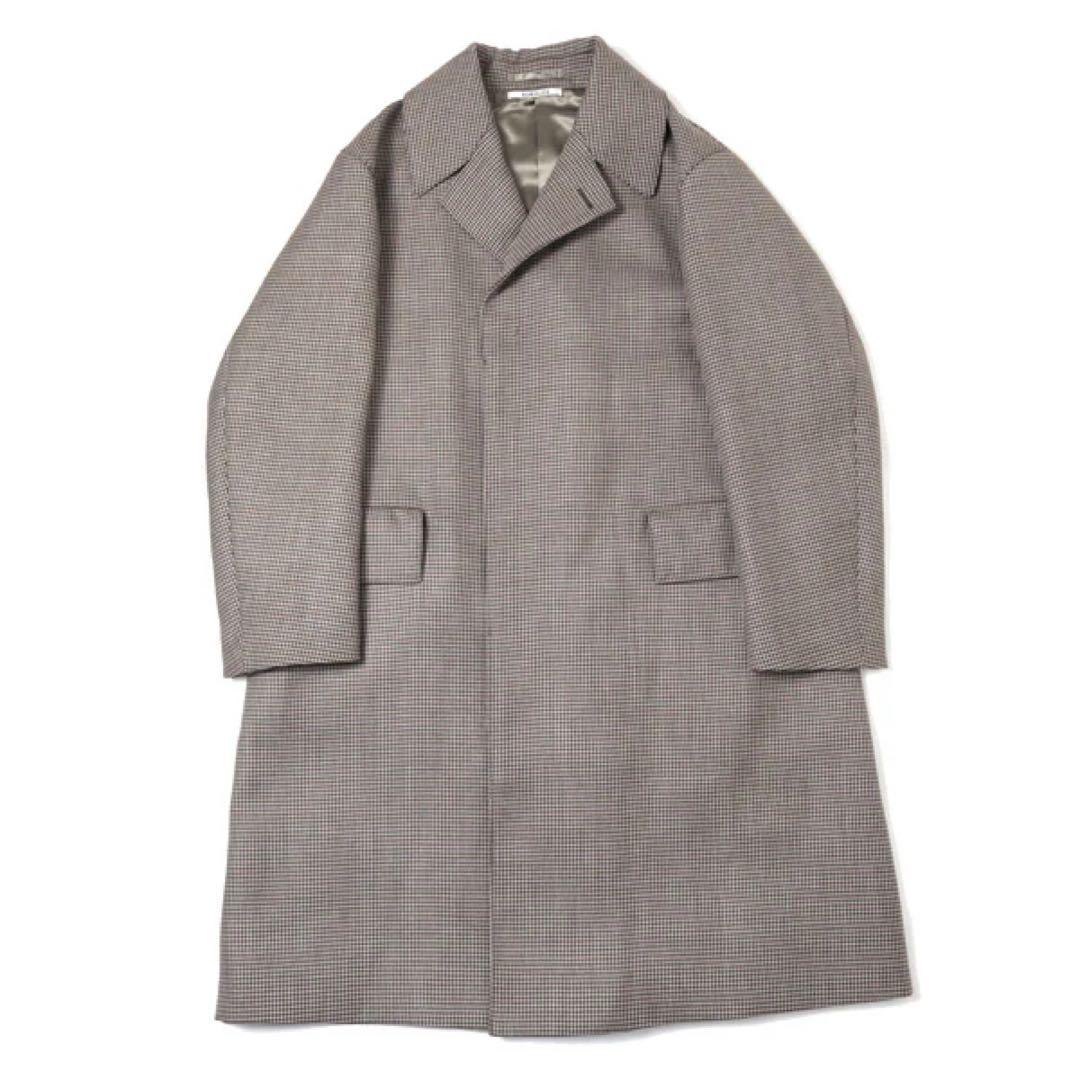 ジャケット・アウター AURALEE DOUBLE FACE CHECK LONG COAT