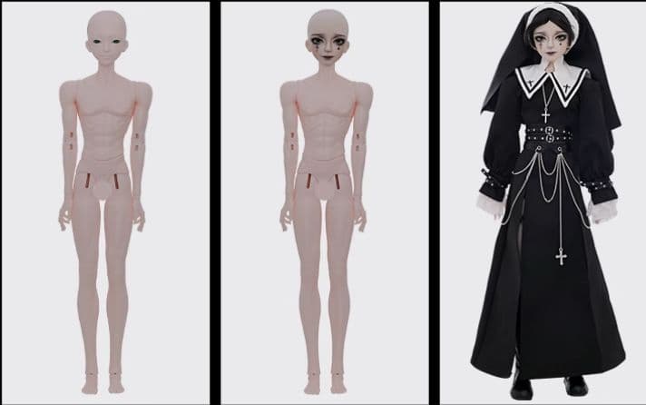 AX115 BJD 1/4 ドール本体 Loki 球体関節人形 ハンドメイド