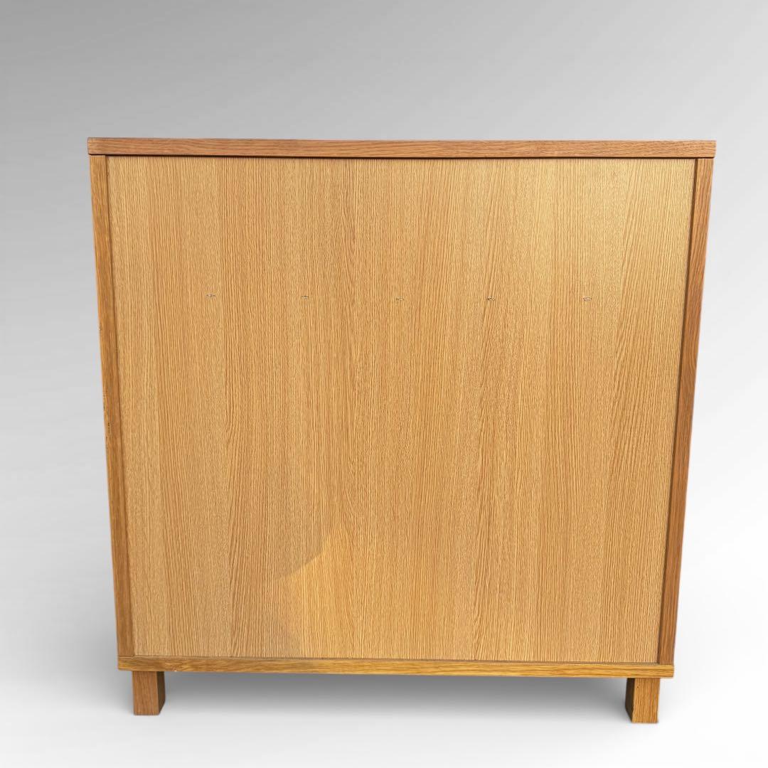 無印良品 木製キャビネット 木扉 オーク材 幅80cm 脚付