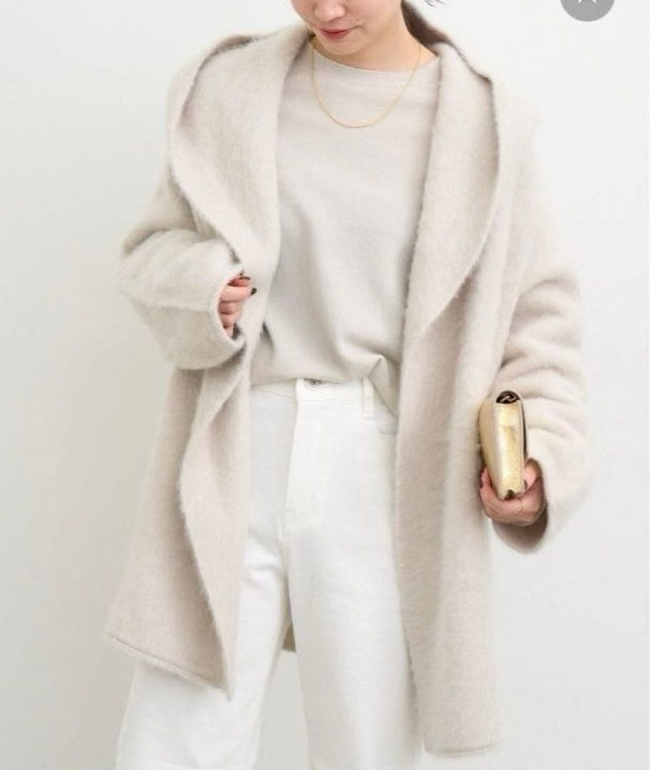 新品 Deuxieme Classe Alpaca Fluffy Gown ホワ