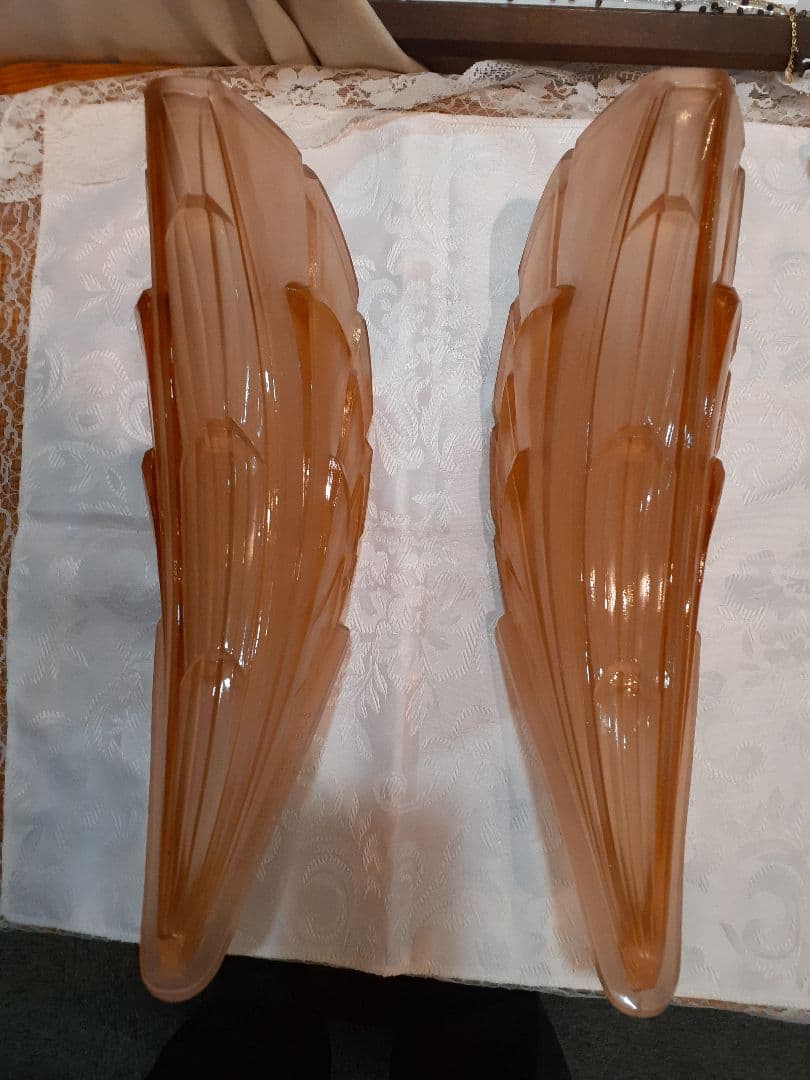 アールデコ時代のブラケットのガラスのホヤ