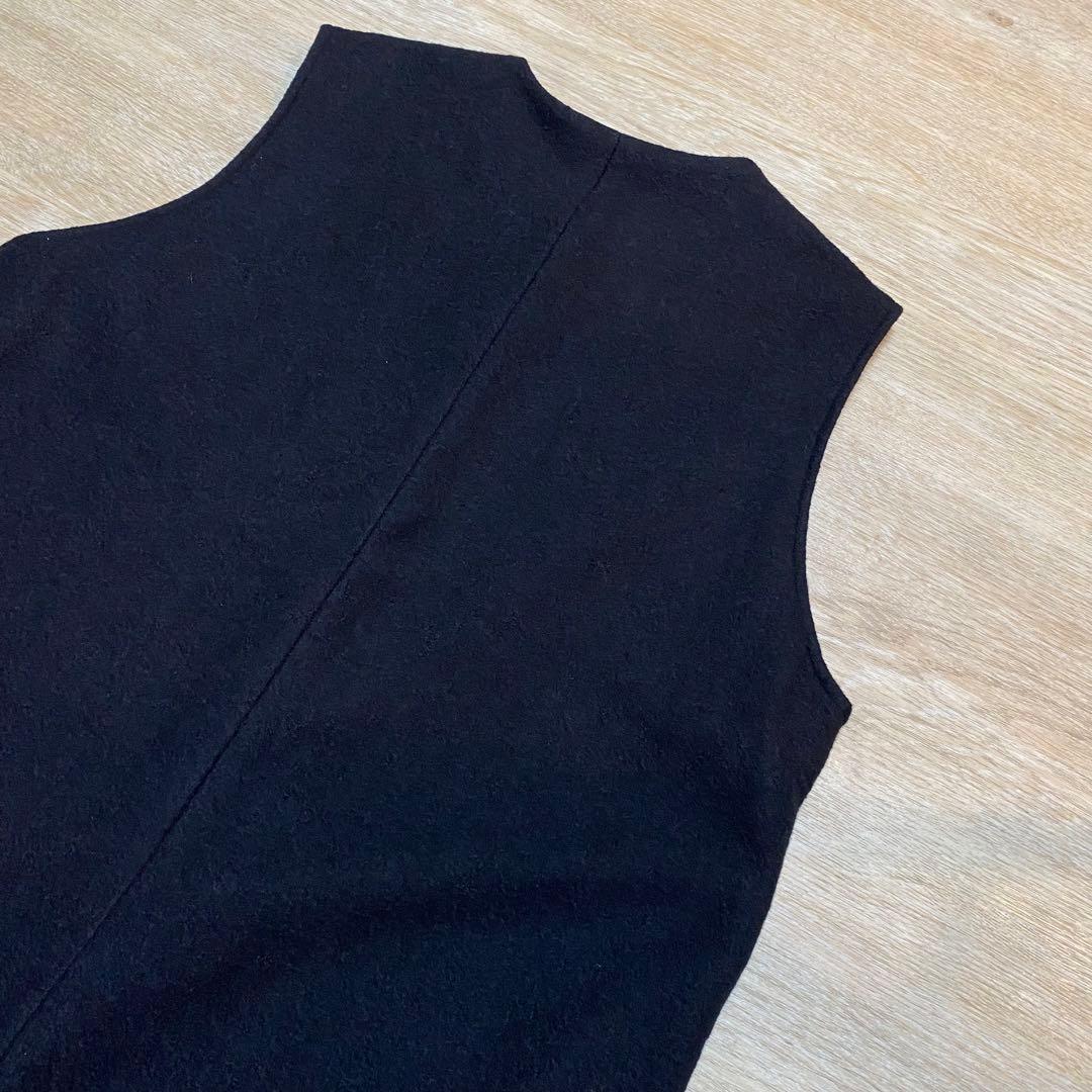 ほぼ新品 かぐれ 今季 ウールタックジャンパースカート ブラック　2025秋冬