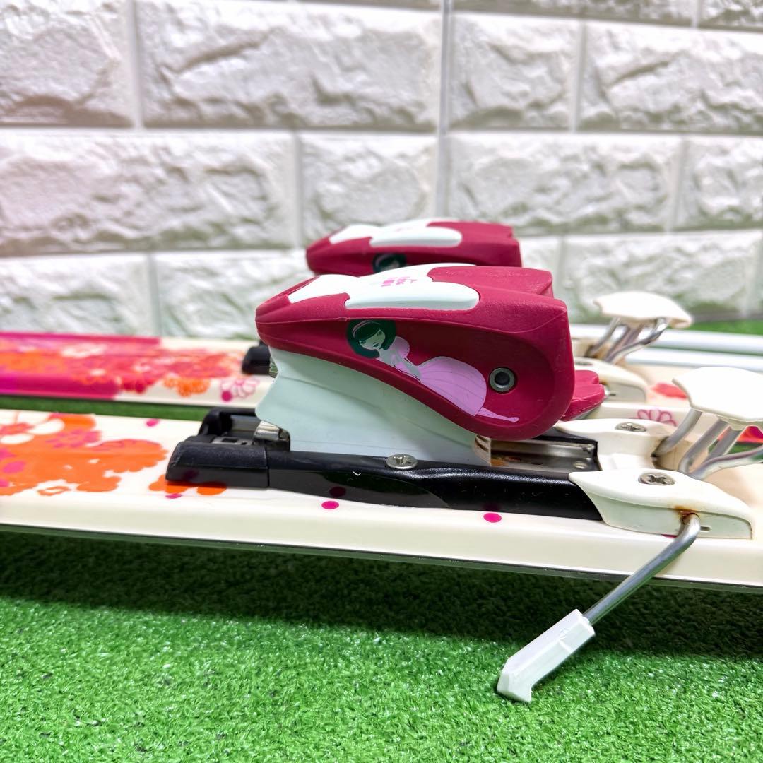 美品　スキー　板　ビンディング　ステッキ　レディース　ケース付　ジュニア　140