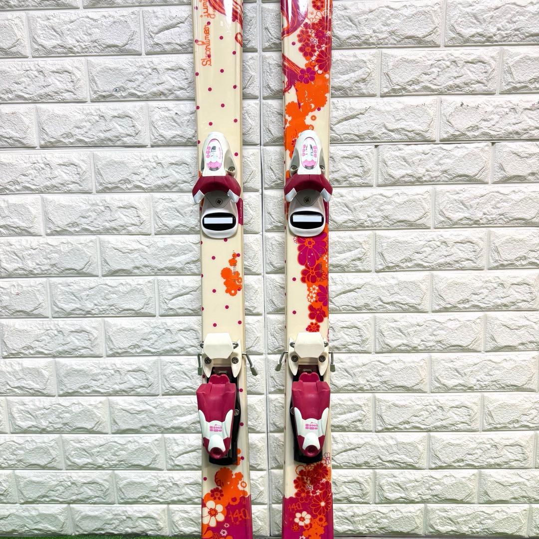 美品　スキー　板　ビンディング　ステッキ　レディース　ケース付　ジュニア　140