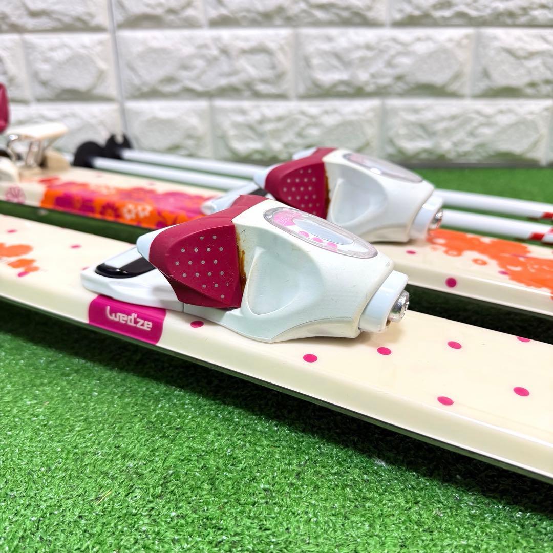 美品　スキー　板　ビンディング　ステッキ　レディース　ケース付　ジュニア　140