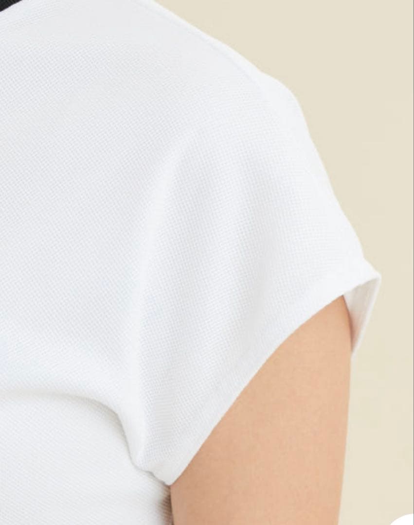 【新品】JUN&ROPE'メッシュモックネック　スカートセットアップ　ホワイト