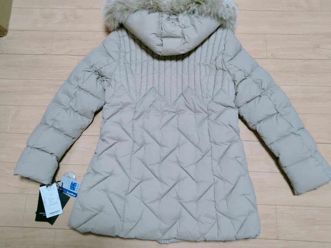 まろんJEAN-LOUISファー付きフード ダウンジャケット 　モカ