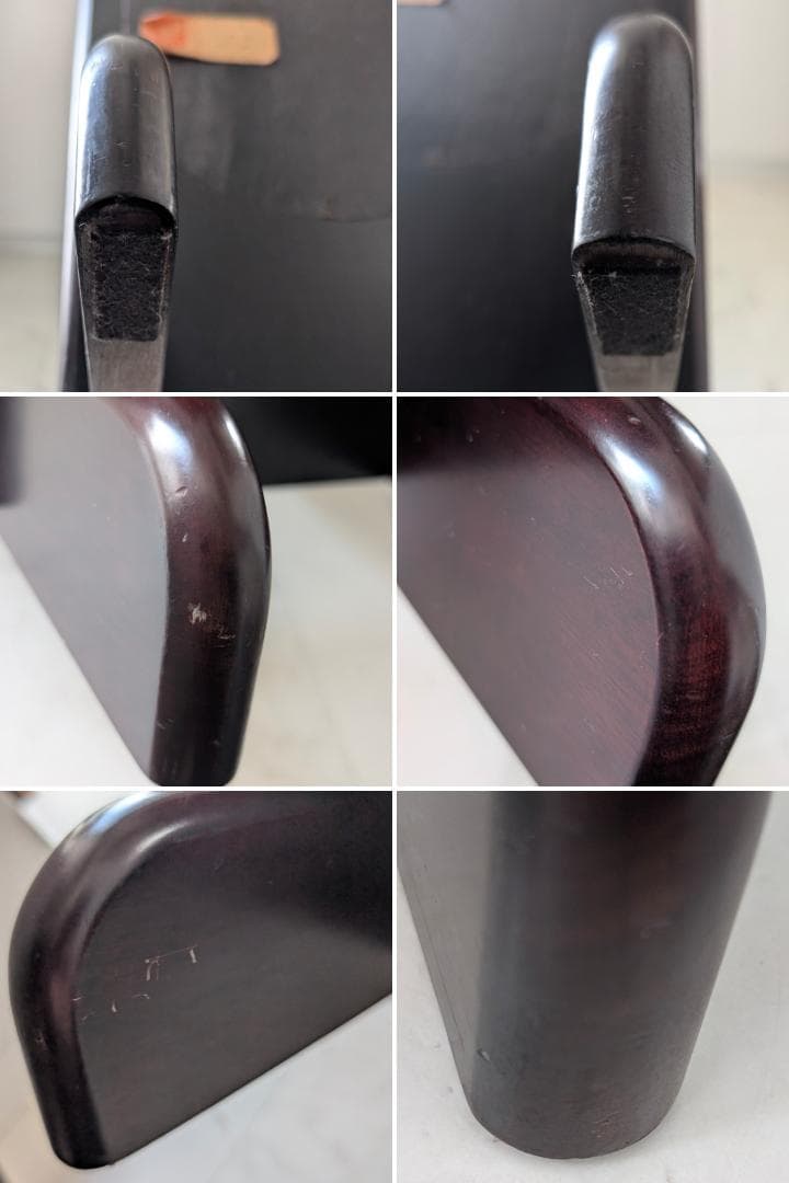 ビンテージ ウッド スタンドミラー 木製 姿見 ブナ 無垢材 ダークブラウン