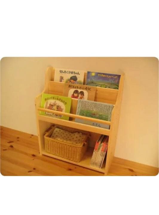 ハンドメイド　絵本棚　ミツロウWAX