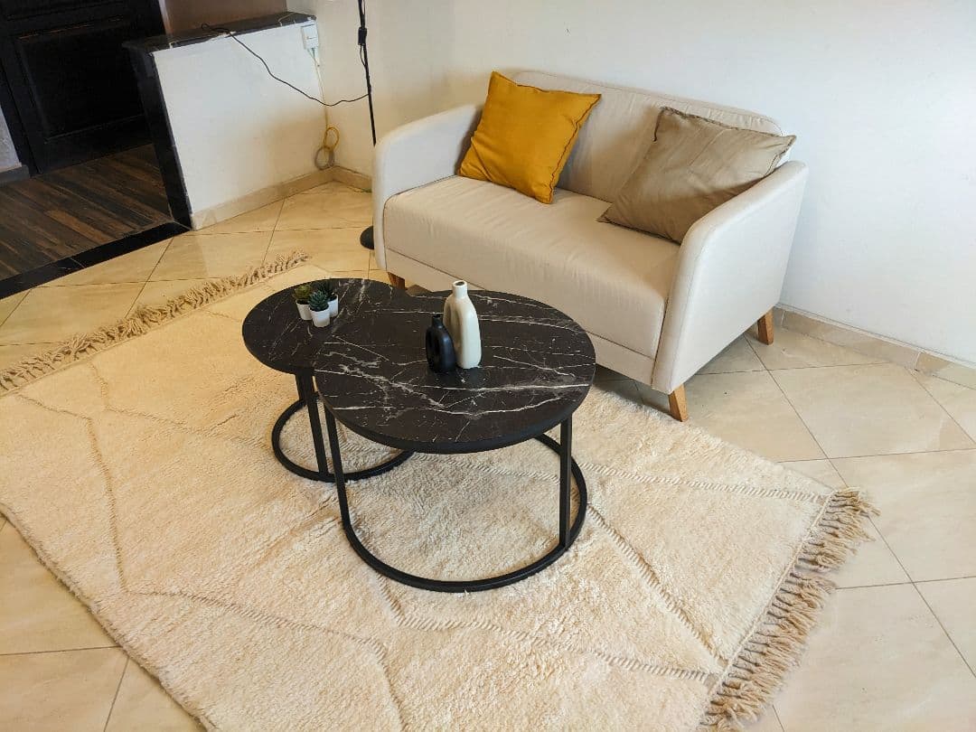 極上-モロッコホワイトベニワレン-No.15（157×238cm）