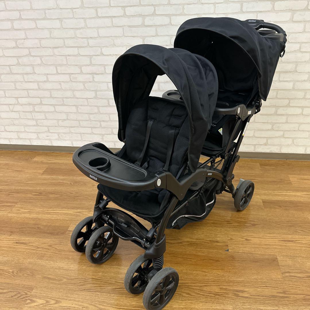 KATOJI 二人でゴーDX ブラック 2人乗りベビーカー