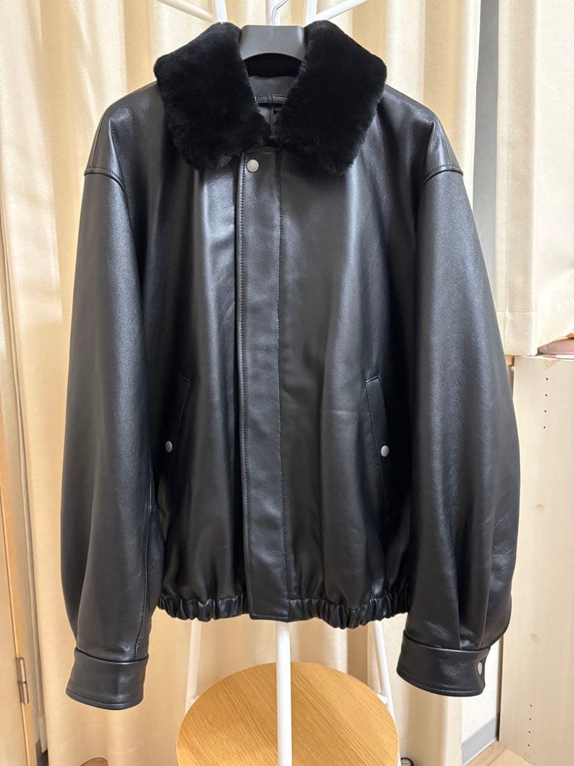 ジャケット・アウター MOUTON COLLAR SHEEP LEATHER ZIP JACKET 1