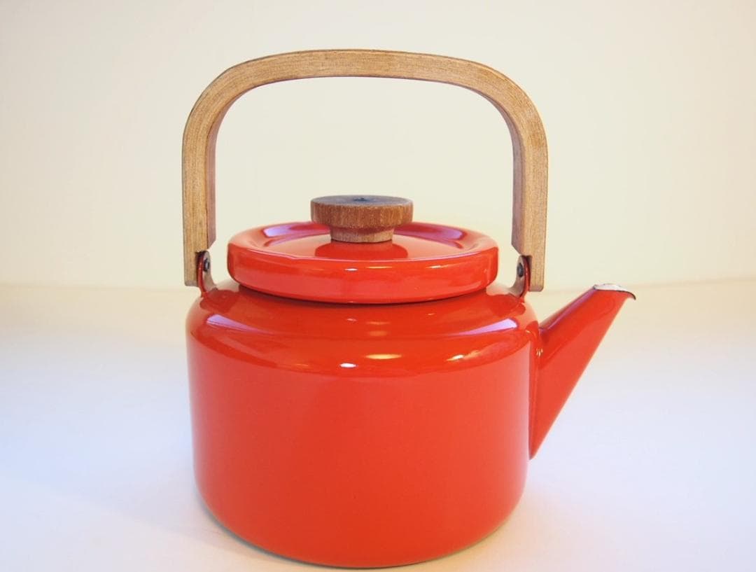 綺麗な赤★FINELホーローケトルHeikkiOrvolaフィネルヴィンテージ