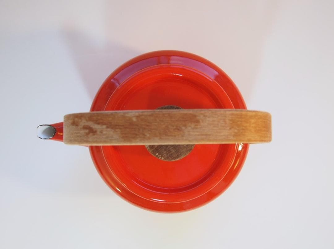 綺麗な赤★FINELホーローケトルHeikkiOrvolaフィネルヴィンテージ