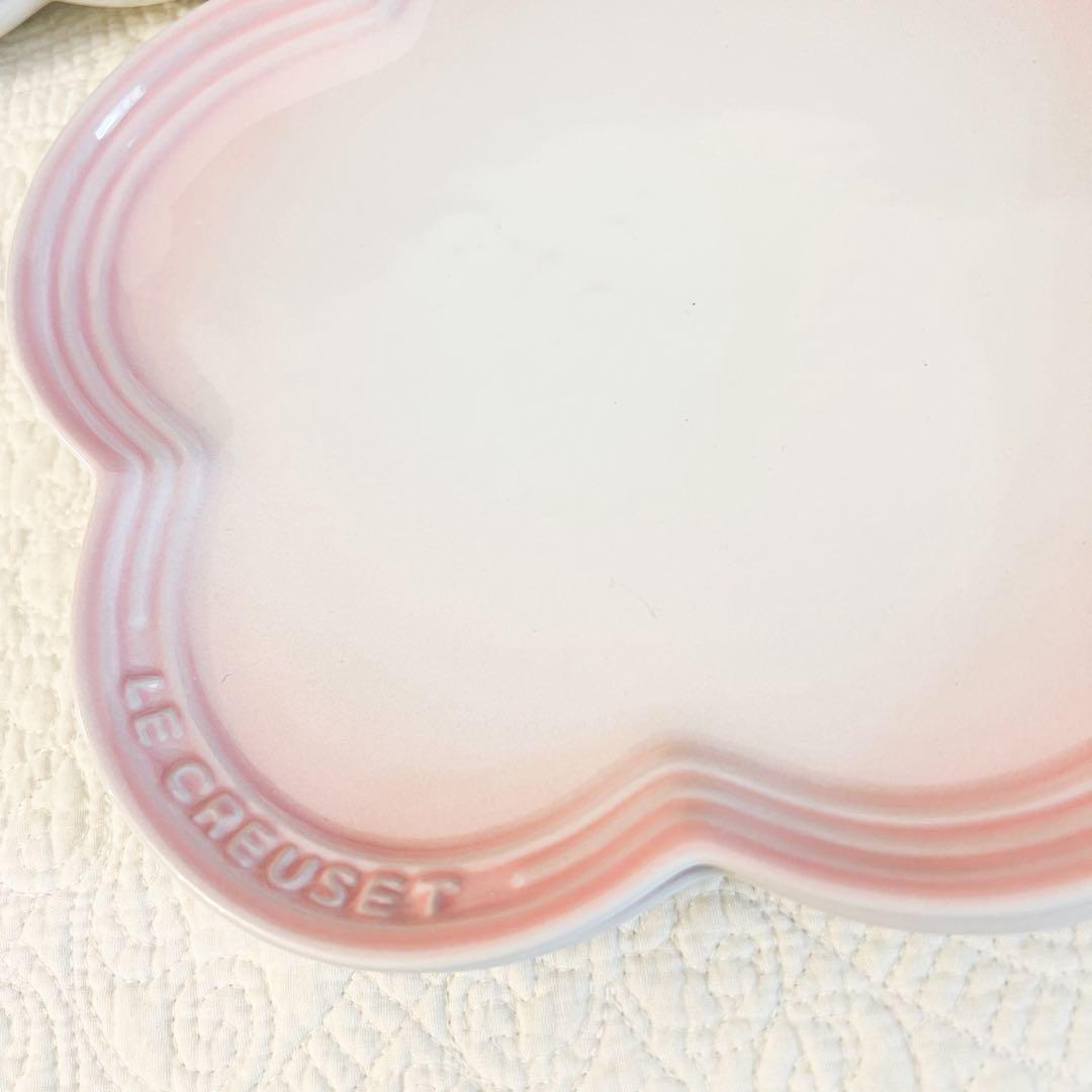 ⑮LE CREUSET フラワープレート 22cm 花型皿 6枚セット