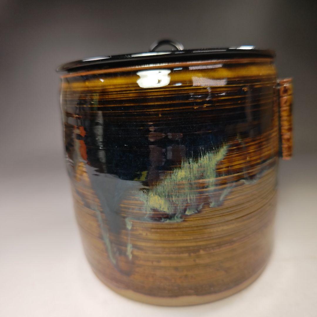 イ562 水指『亀井楽山造　鵬雲斎　極箱』『高取　管耳水指　共箱』茶道具