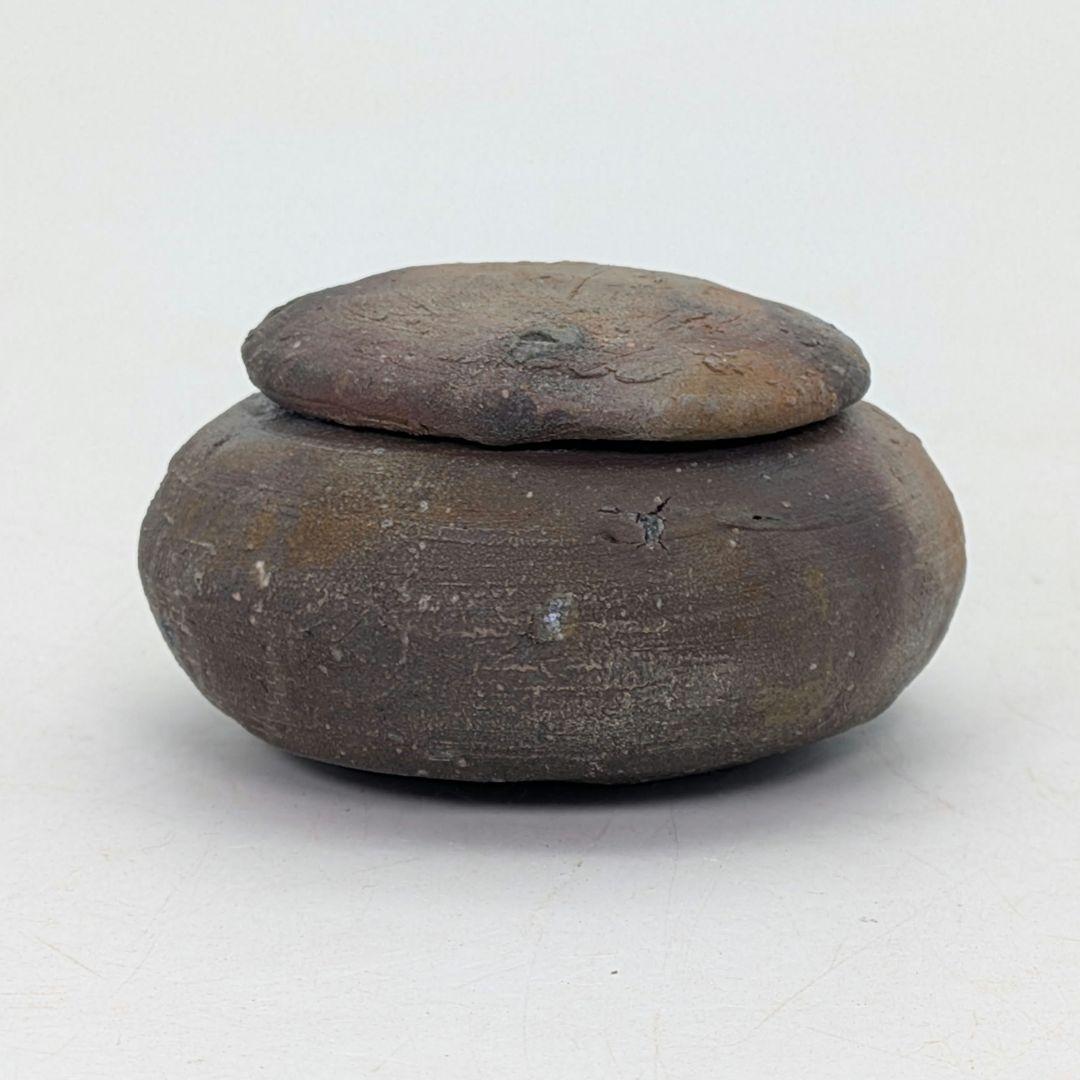 人間国宝 山本陶秀 備前焼 香合 共箱共布 抹茶道具 茶器 香道具 香盒 お香