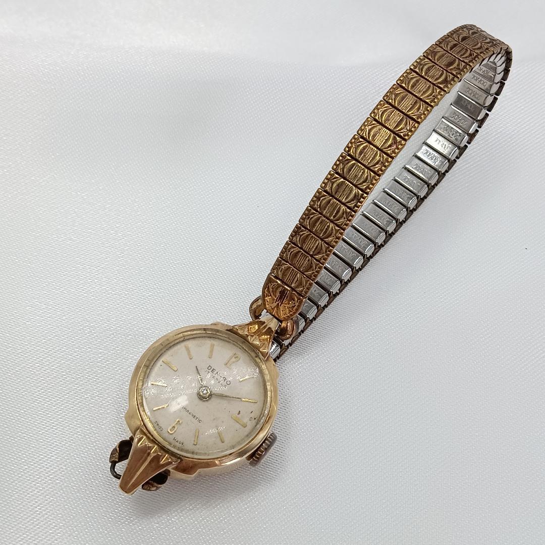 DEN-RO 18金 17石 金無垢 腕時計 ゴールド デンロ ジャンク品