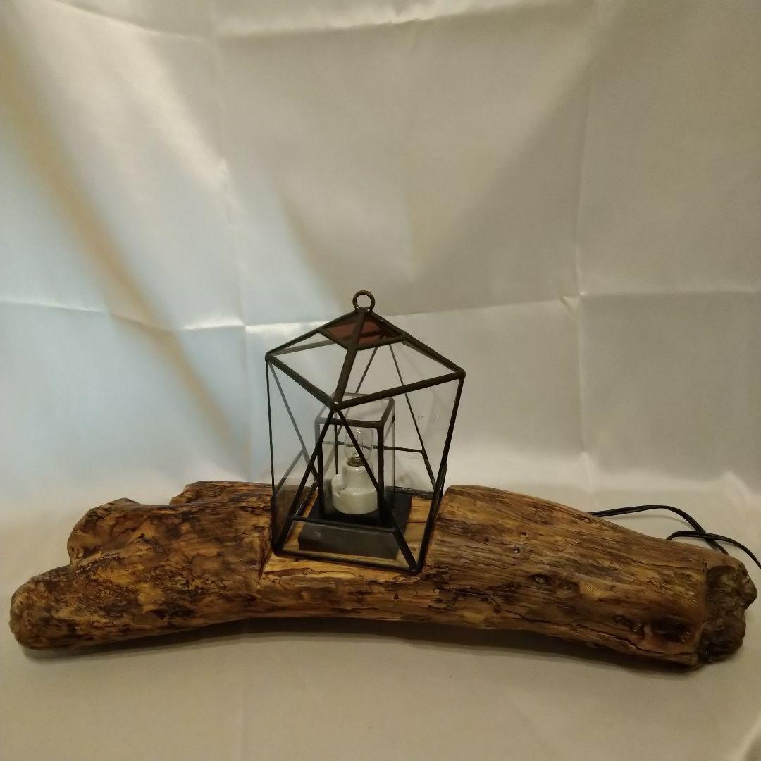 流木ガーデンライト　ハンドメイド　防水仕様