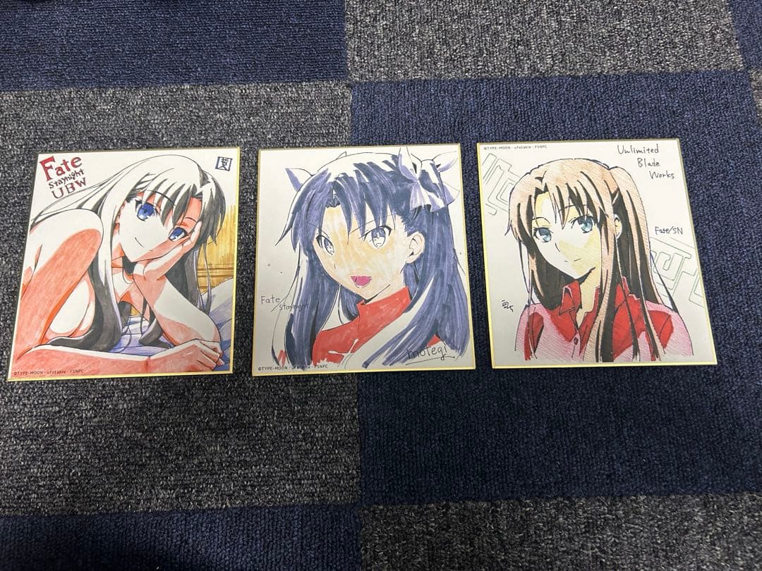 Fate/stay night UBW 複製ミニ色紙 遠坂凛 3種セット