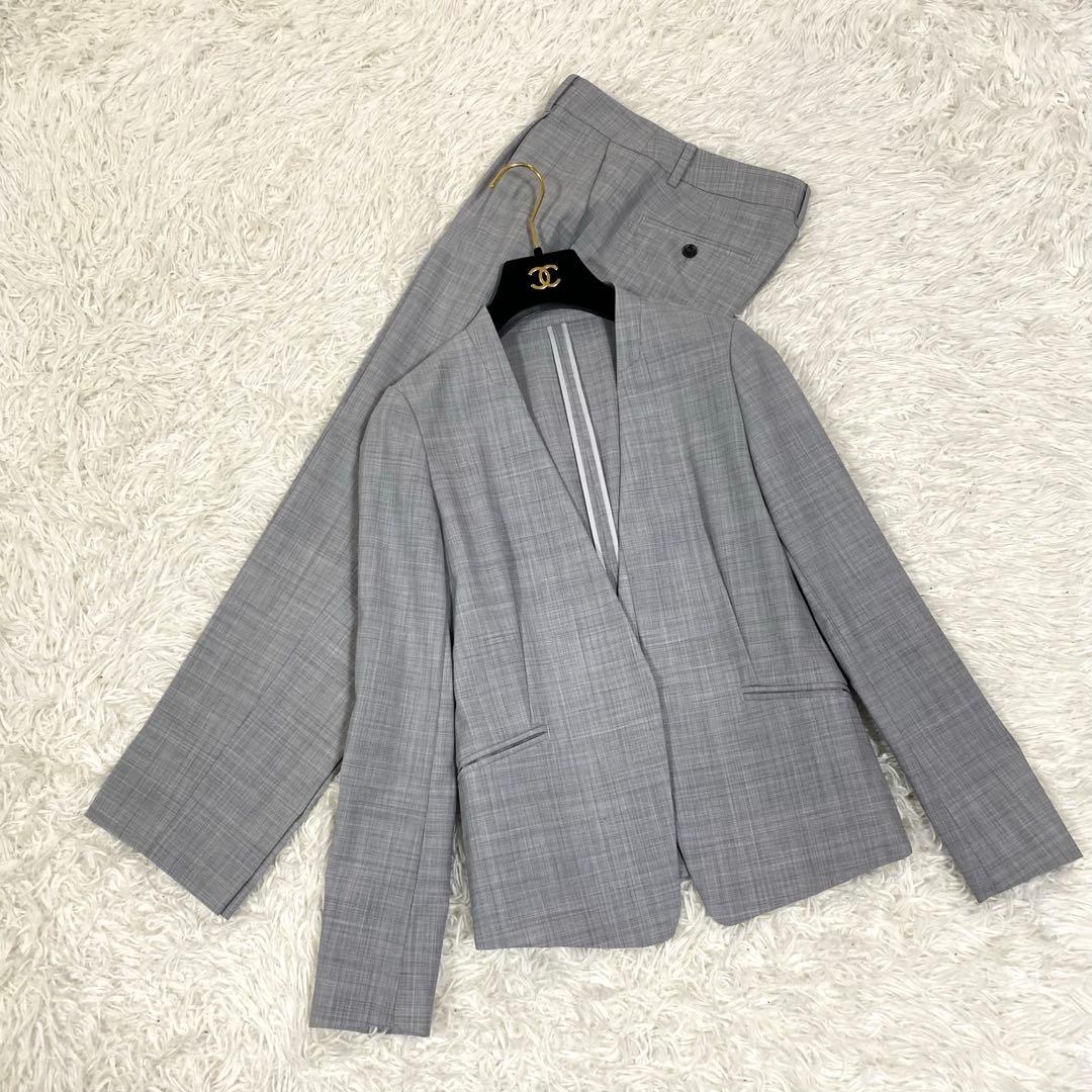 美品♡ユナイテッドアローズ　パンツスーツ　セットアップ　ノーカラー