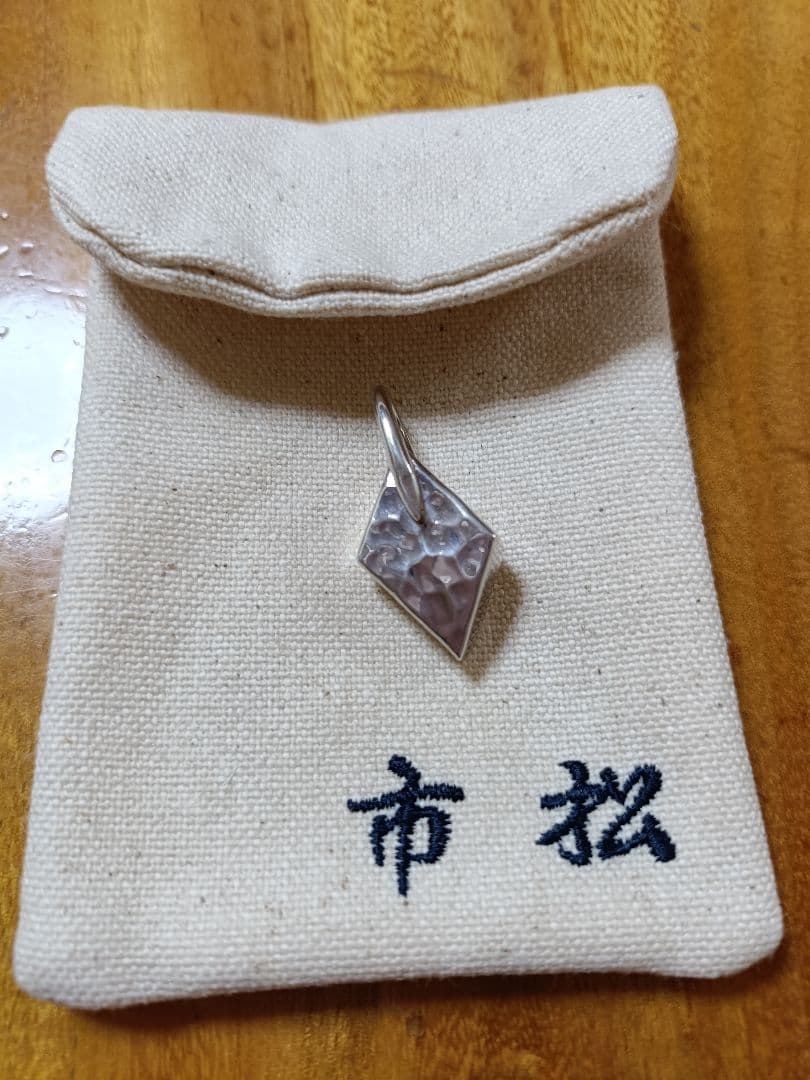 市松　ひし形ペンダ　ひし形トップ　SILVER