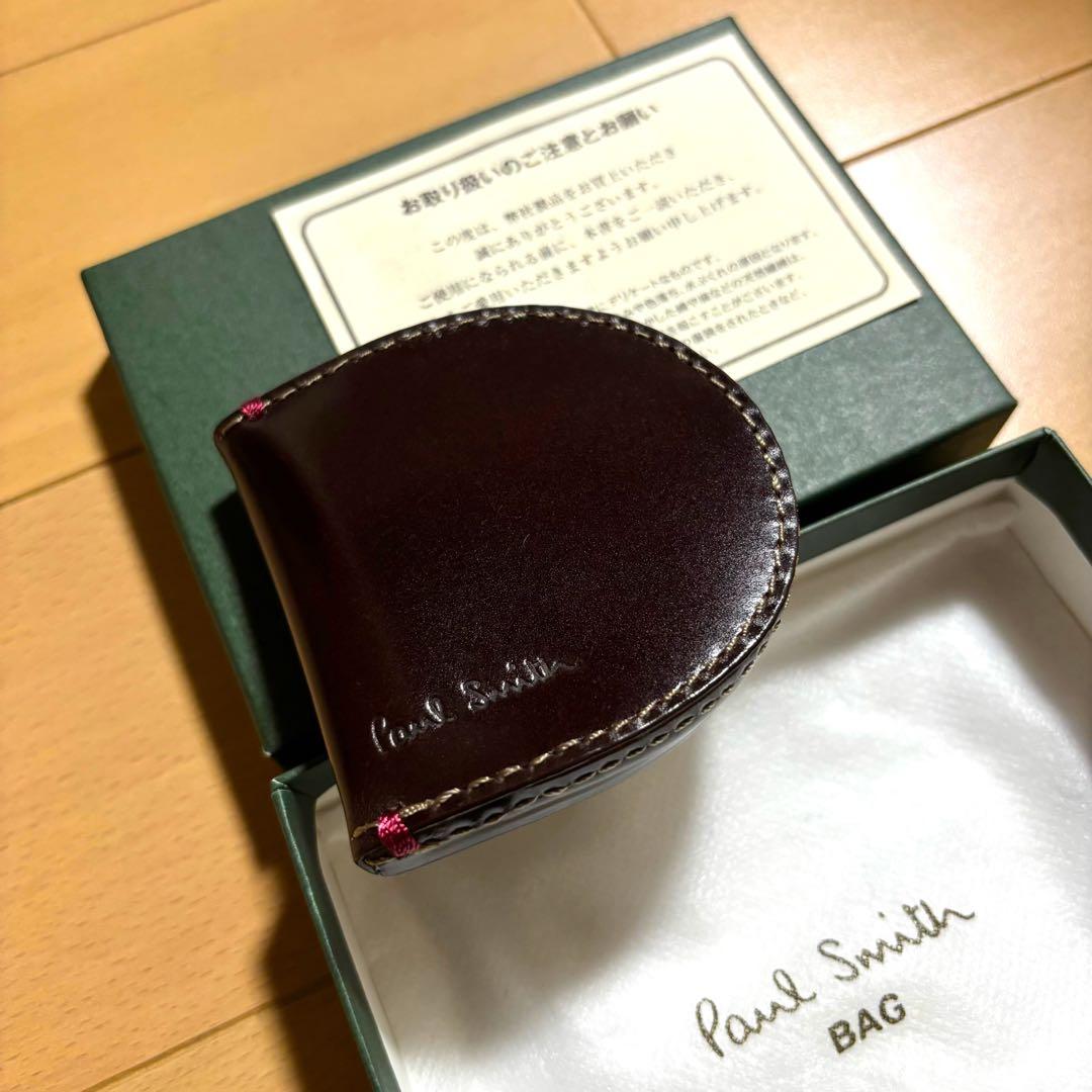 Paul Smith コードバン　馬蹄型　ケース　ダークブラウン　新品