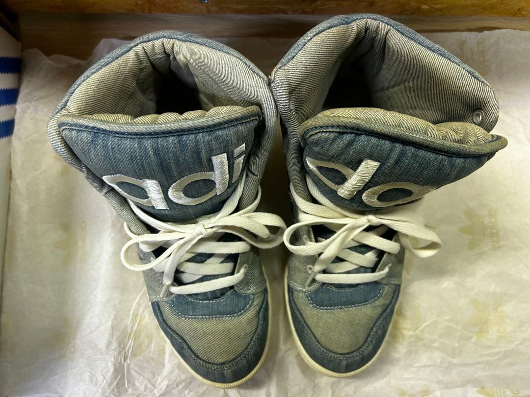 adidas デニム ハイカットスニーカー　ジェレミースコット　US7 1/2