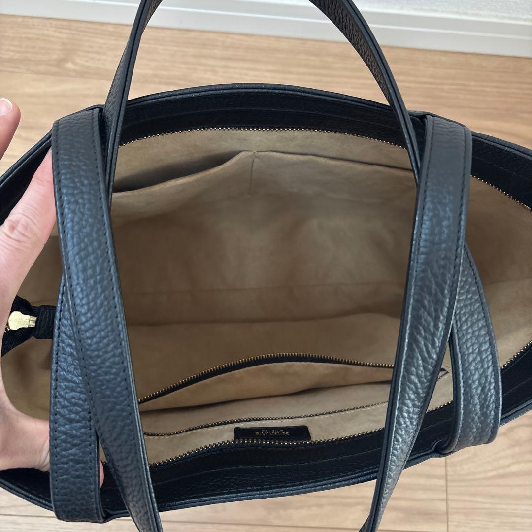 HUSH TAG 黒レザートートバッグ 姫路レザー