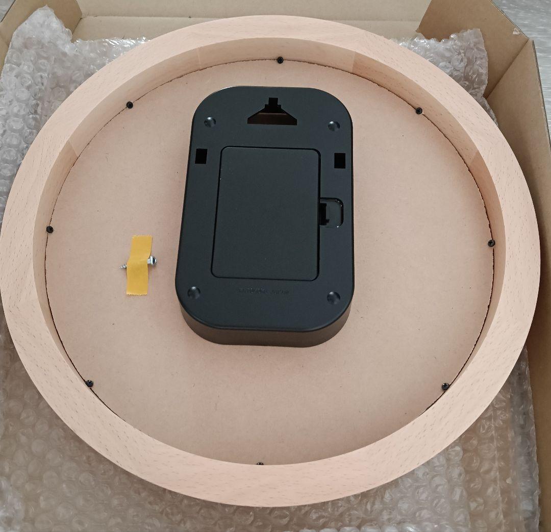 美品KATOMOKUカトモクmuku clock13電波時計ナチュラル2/8まで