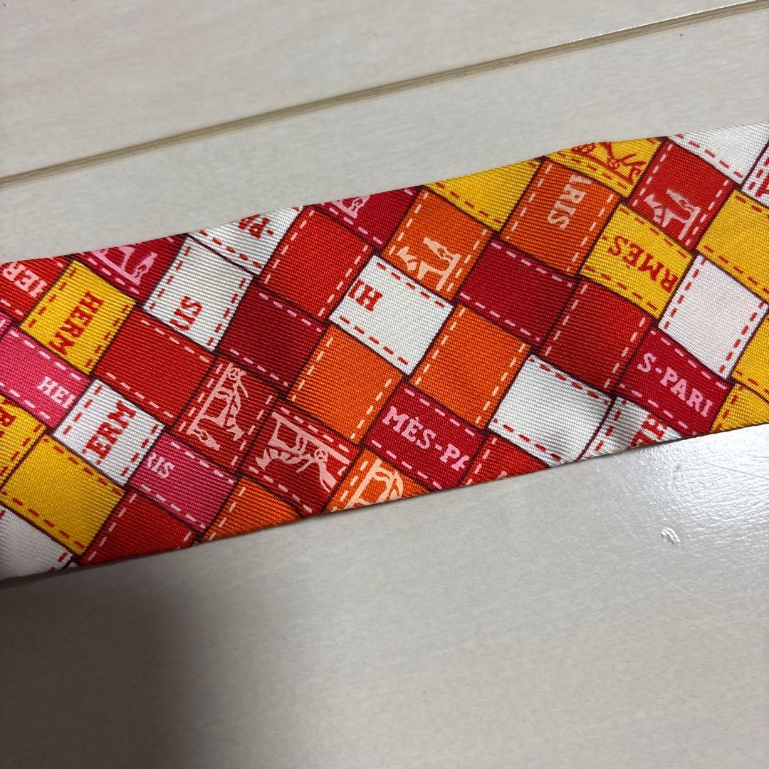 HERMES エルメス ツイリー ボルデュック リボン柄 確実正規品 スカーフ