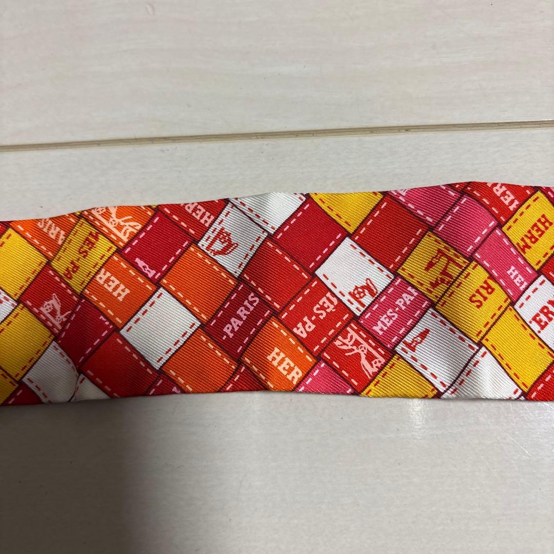 HERMES エルメス ツイリー ボルデュック リボン柄 確実正規品 スカーフ