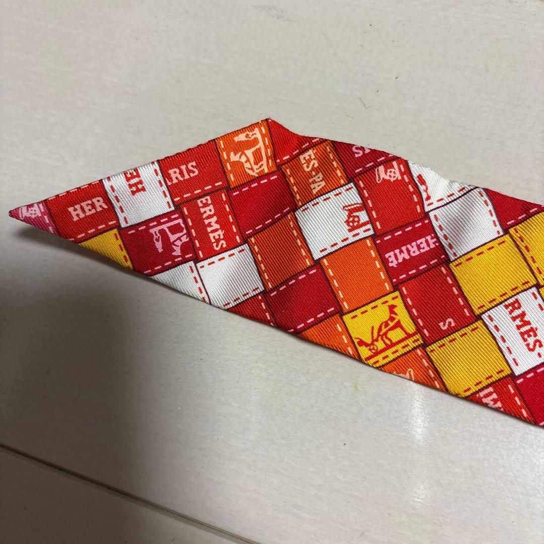HERMES エルメス ツイリー ボルデュック リボン柄 確実正規品 スカーフ