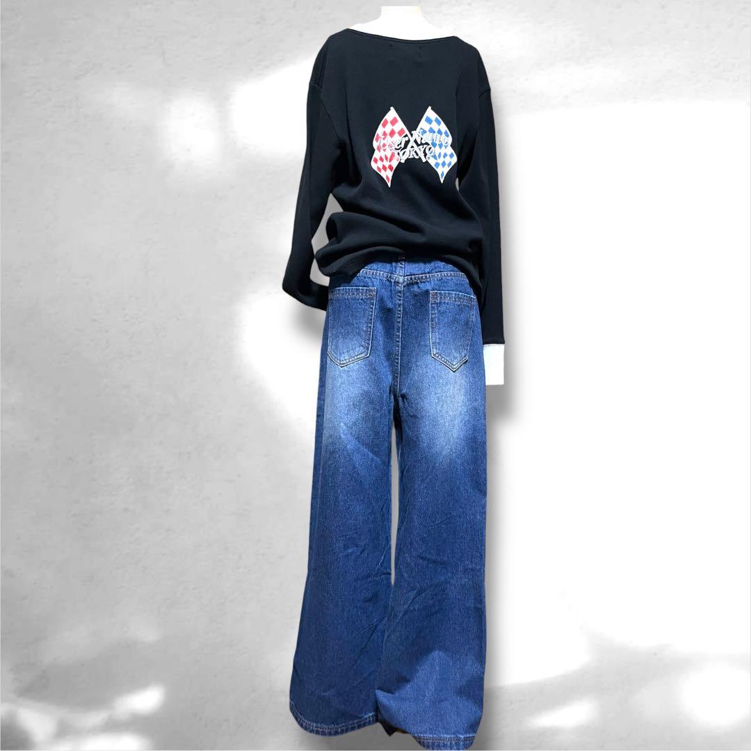 ♥️新品未使用♥️ MICALLEMICALLE ブーツカットデニム ラップデザイン