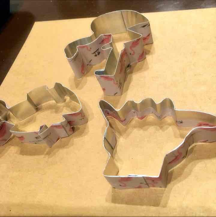 珍しいクッキー型 さかな フラミンゴ アロハ