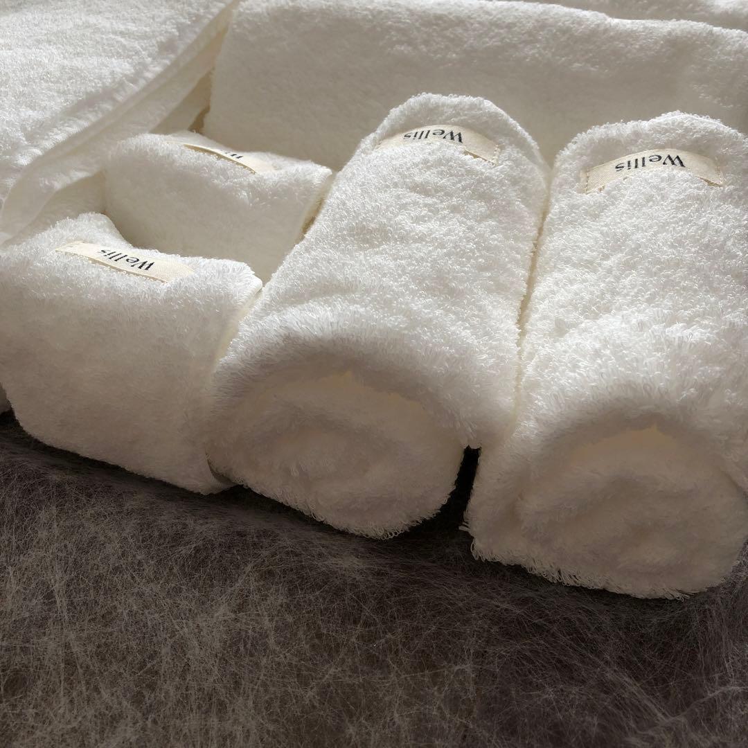未使用　Wellis フルセット　ナチュラルホワイト　ふわふわなタオルセット